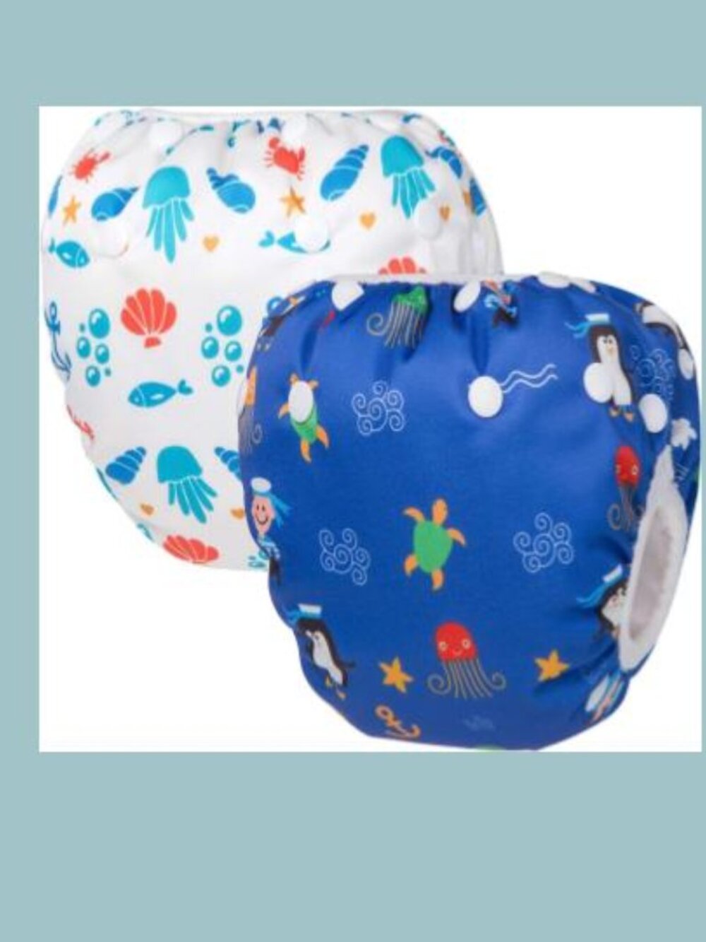 NEW Reusable Baby Swim Diaper Bottoms Snaps 0-24 mo Adjustable